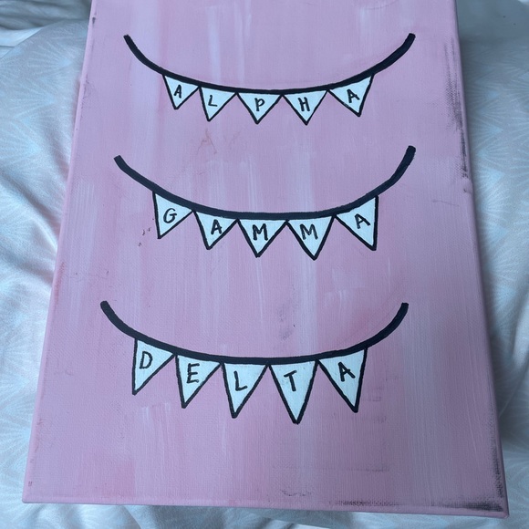 Alpha Gamma Delta sorority canvas paintings (2) - Picture 2 of 2